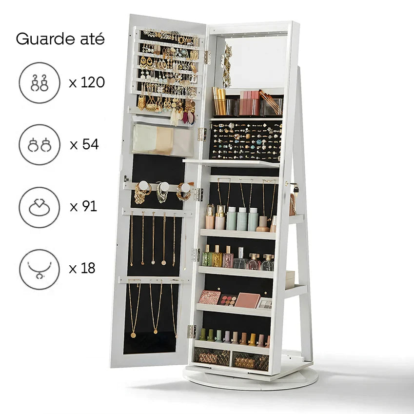Espelho Porta Jóias Giratório - 🔥Ultimas Unidades em Estoque🔥